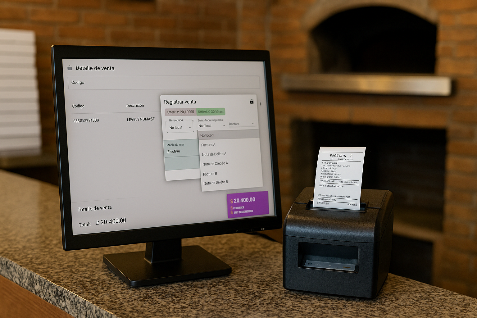 Supermercado usando sistema POS CajaPro con facturación AFIP integrada